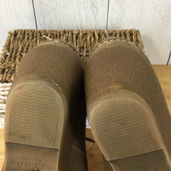 Sperry Stella Wedge Tan Suede Boots, Size 9 Med - Picture 5 of 9